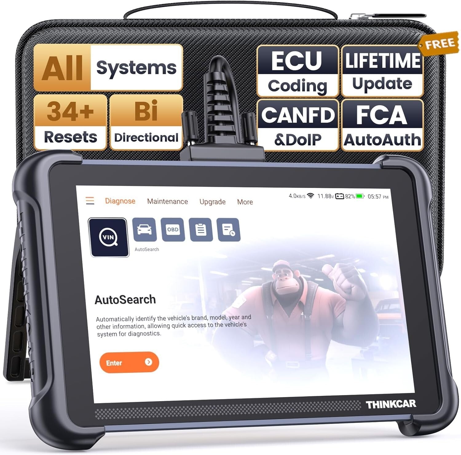 Comprehensive Automotive Scan Tool with Real-Time Diagnostics & Easy Updates