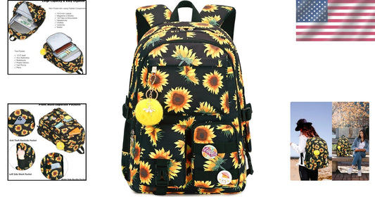 Cute 3-Piece 15.6 Inch Laptop Backpack Set for Teens - Stylish & Functional