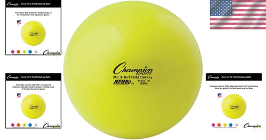 Field Hockey Balls for Competitive Play - 12-Pack, Perfect for Schools & Leagues