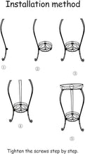 Load image into Gallery viewer, Black Powder-Coated 2-Tier Plant Stand - Heavy Duty for Indoors &amp; Outdoors