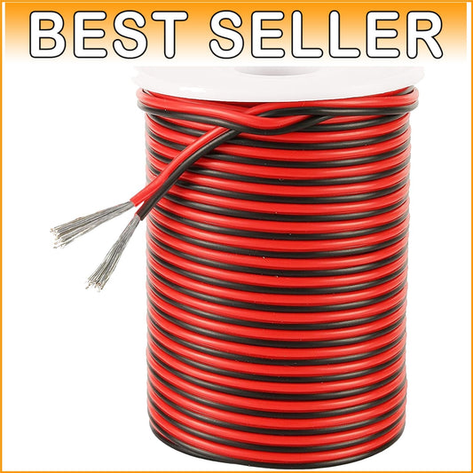 Flexible 20AWG 2 Conductor Cable - 1936ft Extension for LED Strips & Appliances