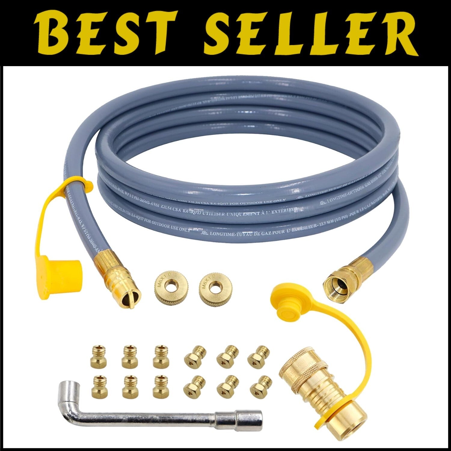 Effortless BBQ Setup: 10FT Natural Gas Conversion Kit for Grilling Enthusiasts
