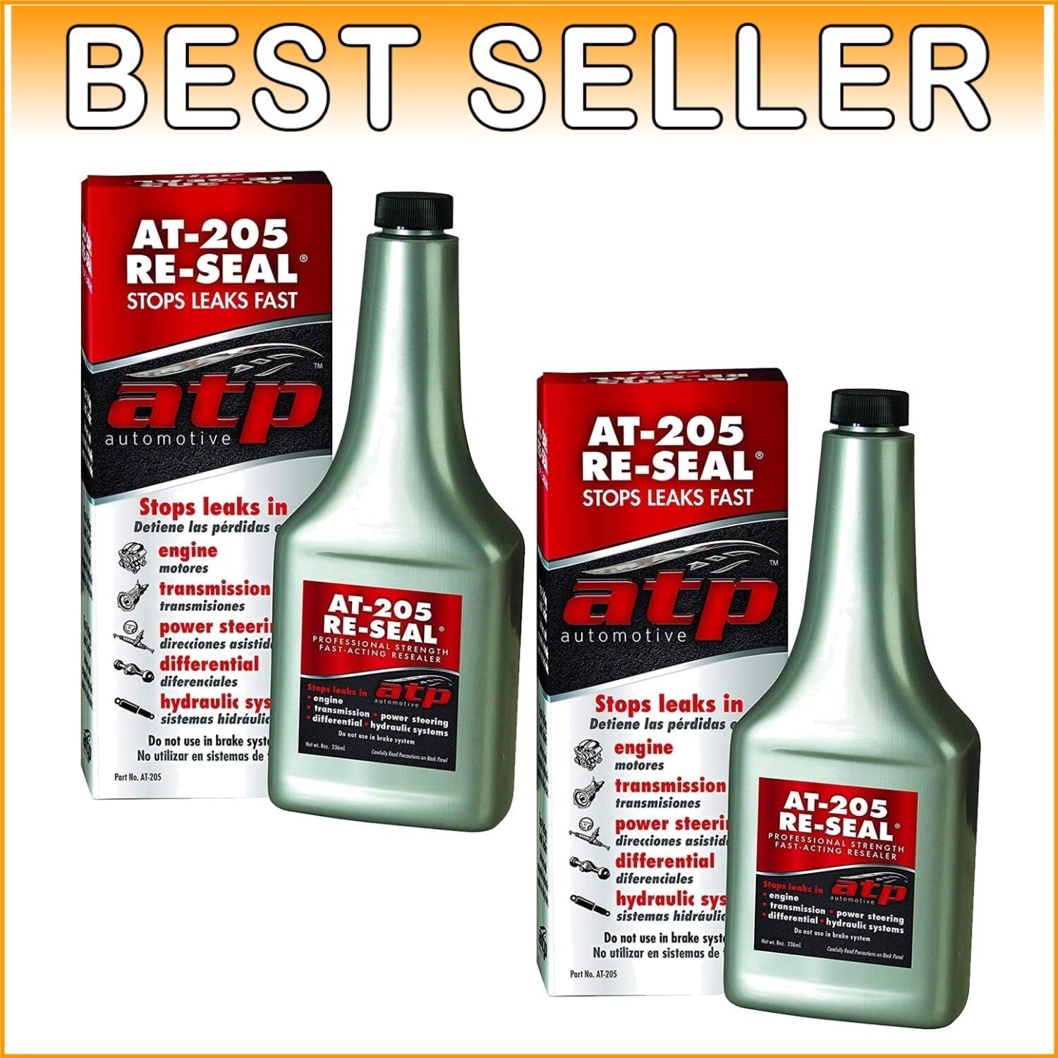 Effective Engine Sealant - 8oz AT-205 Re-Seal for Quick Leak Fix, 2 Bottles