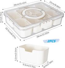Load image into Gallery viewer, BPA-Free Portable Snack Serving Tray with Lid - Perfect for Picnics &amp; Travel