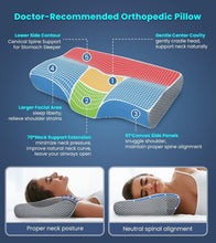 Load image into Gallery viewer, 5X Support Cervical Pillow - Adjustable &amp; Hypoallergenic for All Sleep Positions