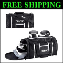 Load image into Gallery viewer, Durable Unisex Athletic Duffel Bag with Dedicated Shoe Compartment – Black