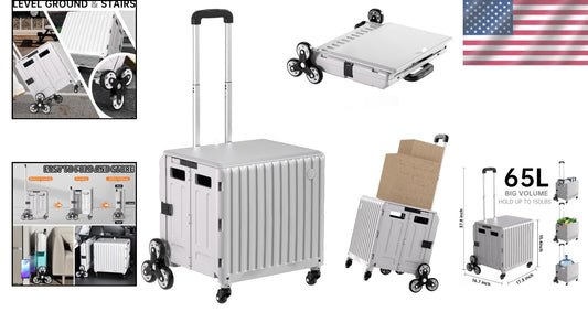Compact Foldable Rolling Cart for Easy Transport - Ideal for Teachers & Parents
