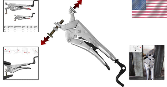 Versatile 10-Inch Reverse-Action Clamping Pliers with Adjustable Magnetic V-Pad