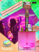 Load image into Gallery viewer, Rose Gold 2 Hose Hookah Set with LED Base - Stunning Smoke &amp; Flavor Experience