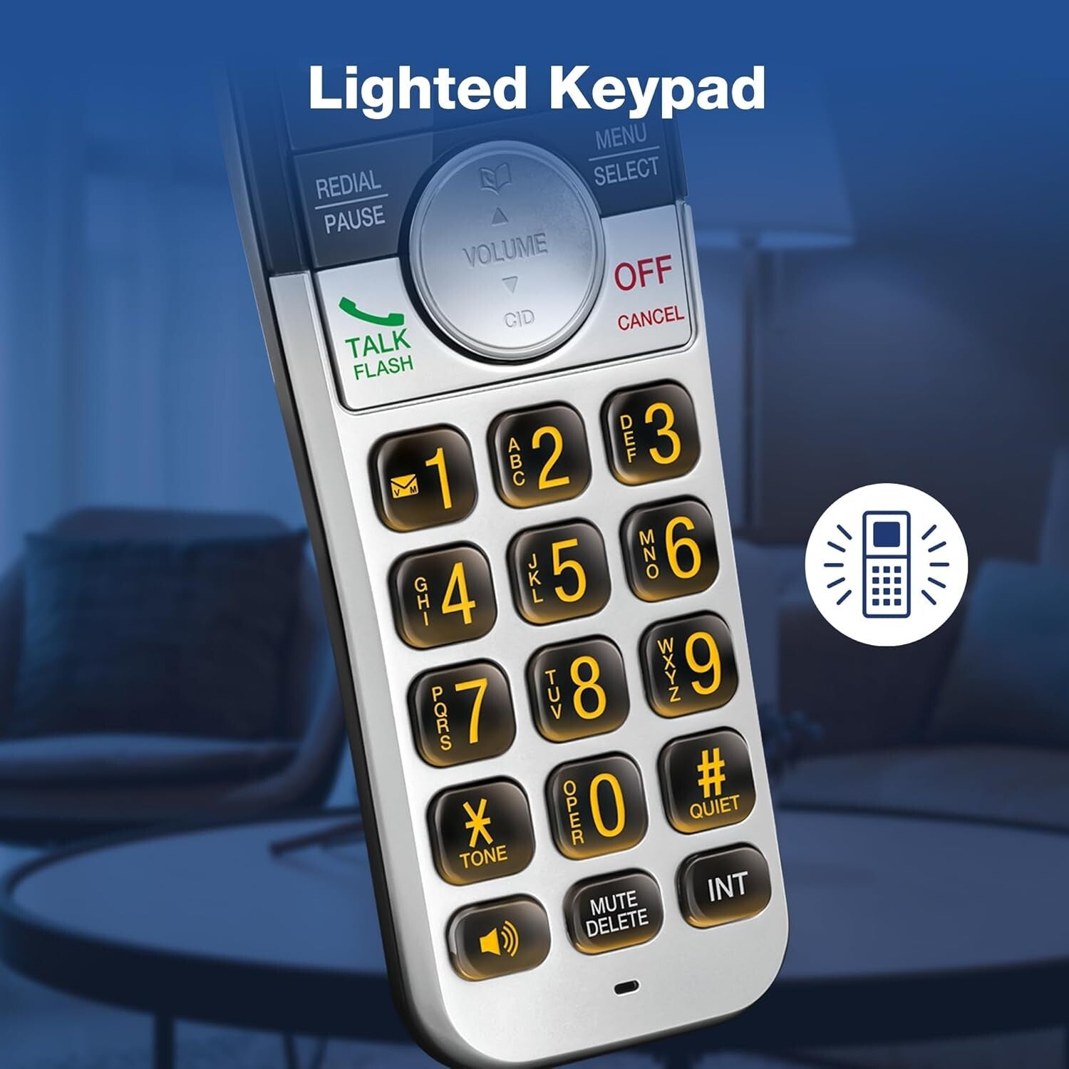 DECT 6.0 2-Handset Cordless Phone with Caller ID and Quiet Mode for Easy Use