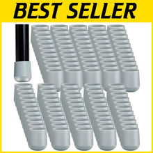 Load image into Gallery viewer, 300 Pcs Heavy Duty Grey Folding Chair Leg Caps - Protect Floors Effortlessly
