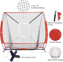 Load image into Gallery viewer, Knotless Polyester Baseball Net &amp; Adjustable Tee for Indoor/Outdoor Training Fun