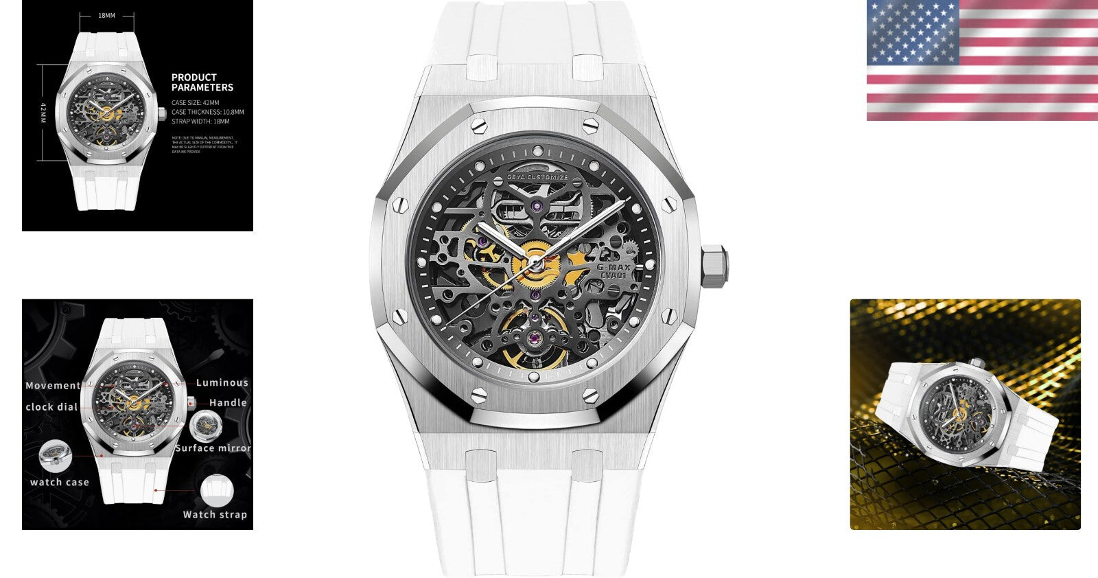 Innovative Skeleton Diver Watch with Premium Silicone & 50M Water Resistance