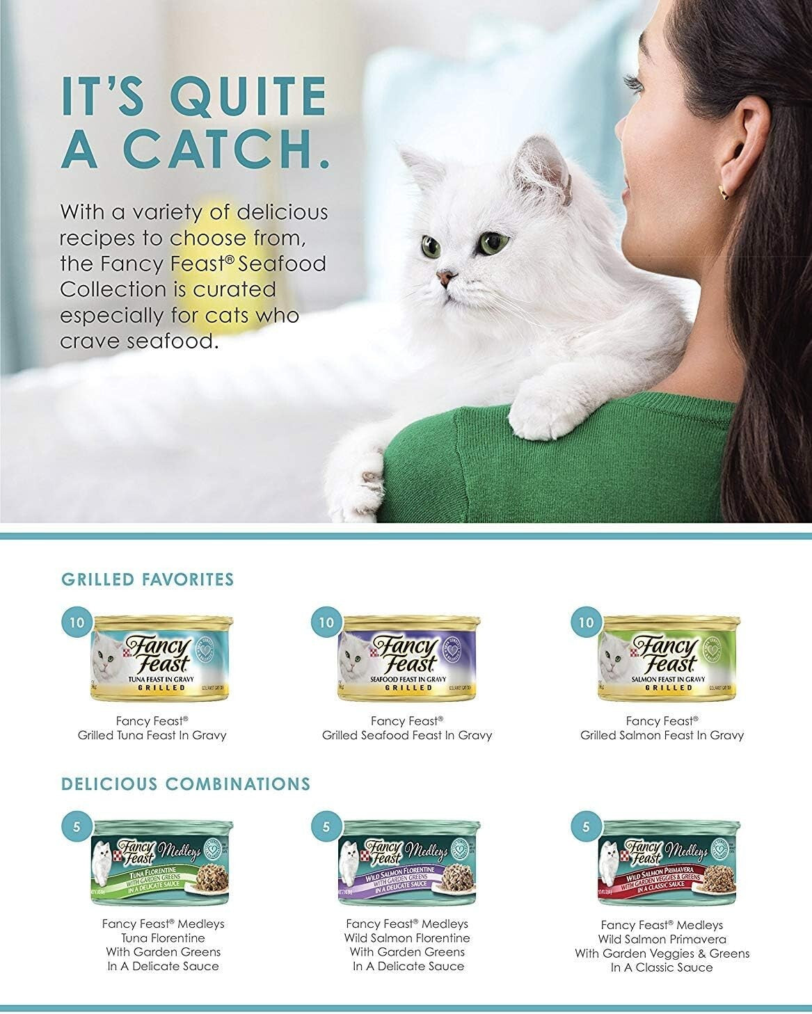 Premium Seafood Variety Pack - Purina Wet Cat Food (45 Cans of Delight)