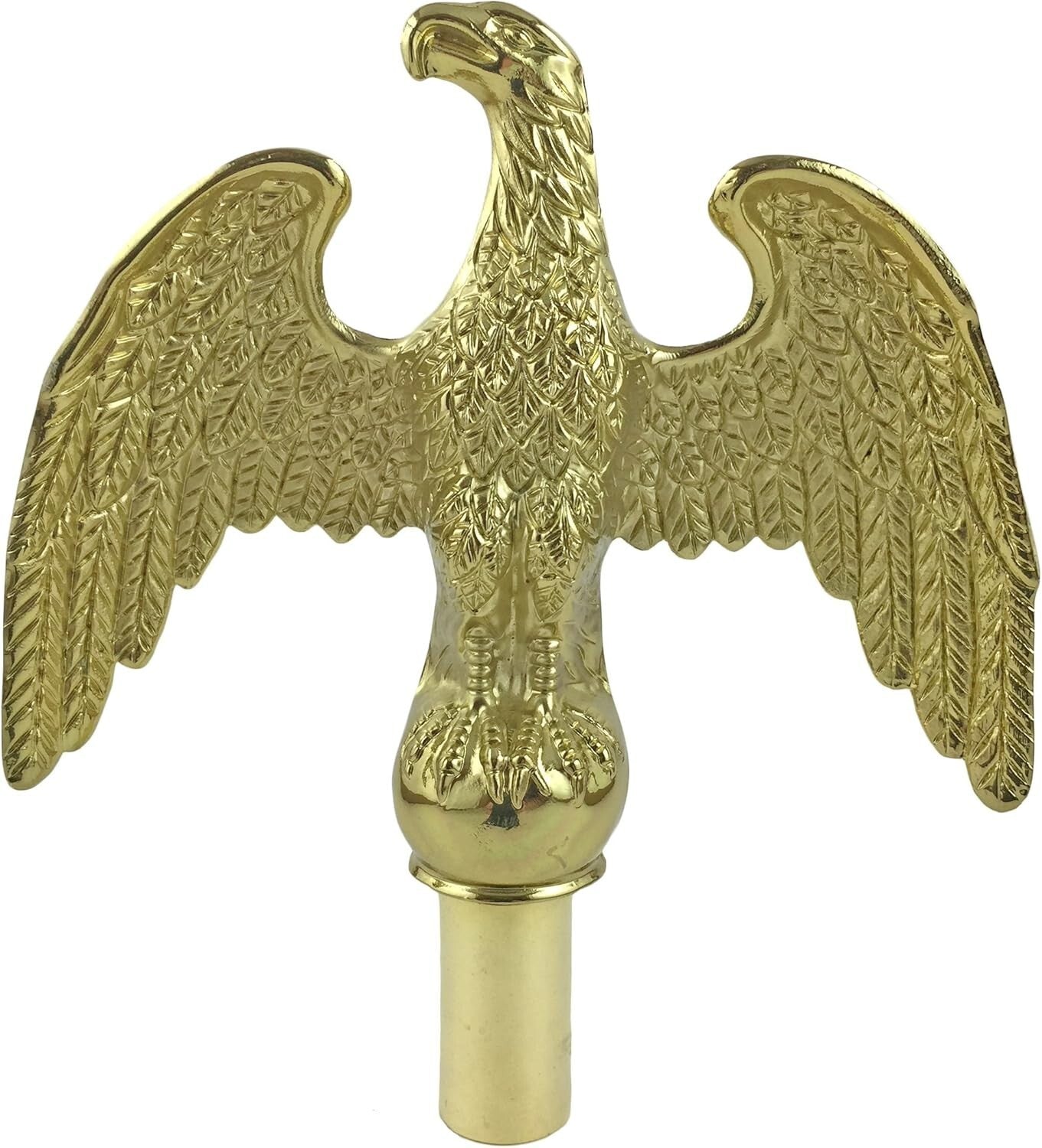 Decorative Gold Flagpole Eagle Topper, 7-Inch Wingspan for 15/16" to 1.25" Poles
