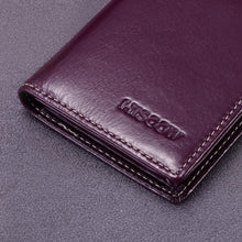 Load image into Gallery viewer, Premium Antiqued Purple Leather Card Case - Compact &amp; Stylish for Networking