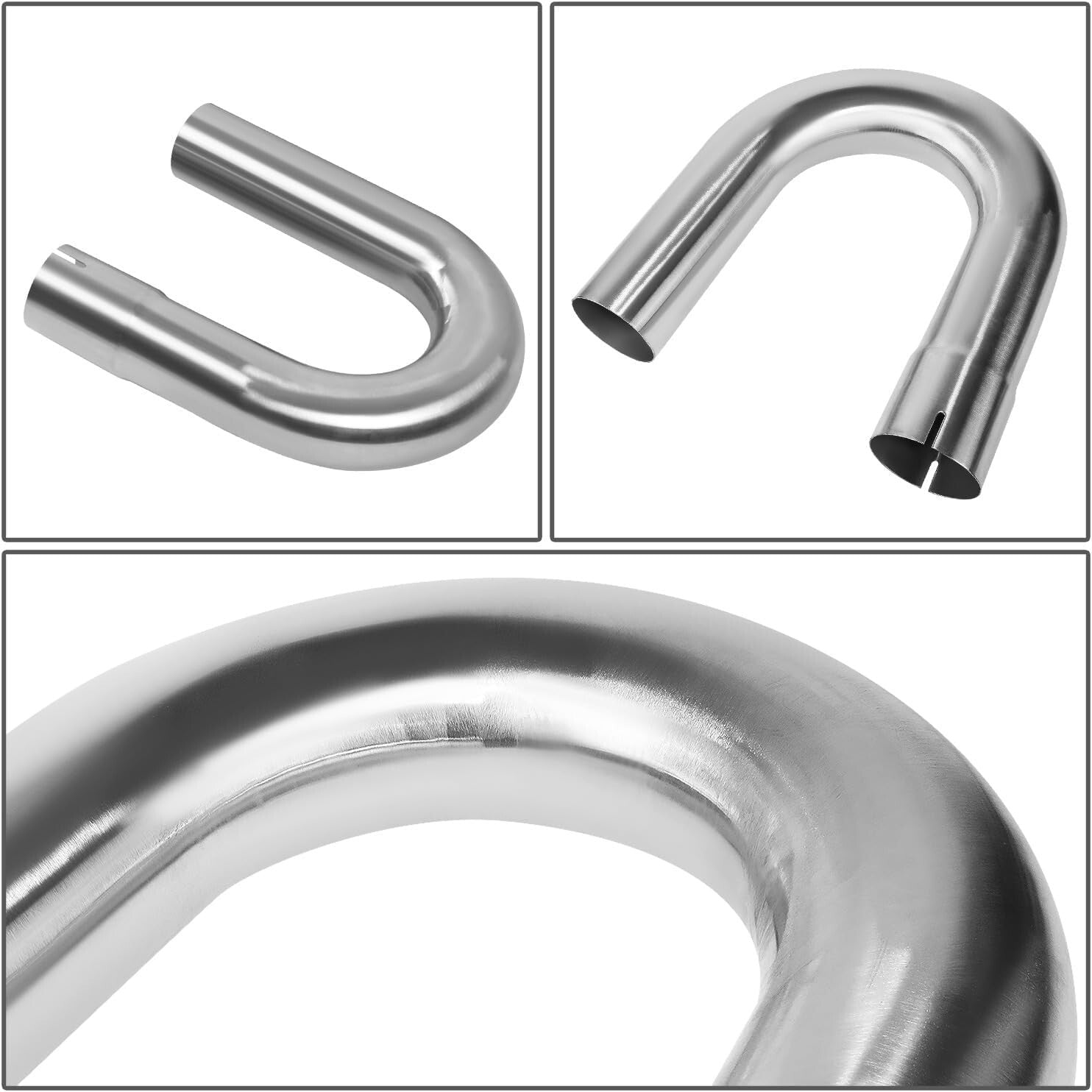High-Quality Stainless Steel Exhaust Kit: 2-Inch Mandrel Bends & Pipes Included