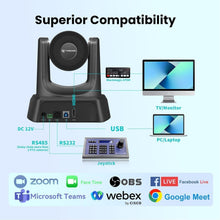 Load image into Gallery viewer, High-Definition 1080P PTZ Camera with 20X Zoom for Seamless Streaming &amp; Lectures