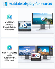 Load image into Gallery viewer, USB C Hub Multiport Adapter for Windows/Mac - 4K Dual Output &amp; Fast Charging