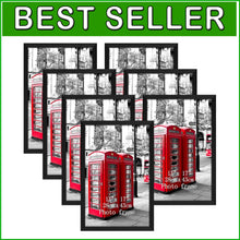 Load image into Gallery viewer, Set of 7 Black 11x17 Picture Frames - Elegant Wall-Mountable Display Solution