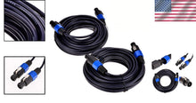 Load image into Gallery viewer, High-Performance 50 ft Speaker Cables - 2-Pack with Twist Lock Features