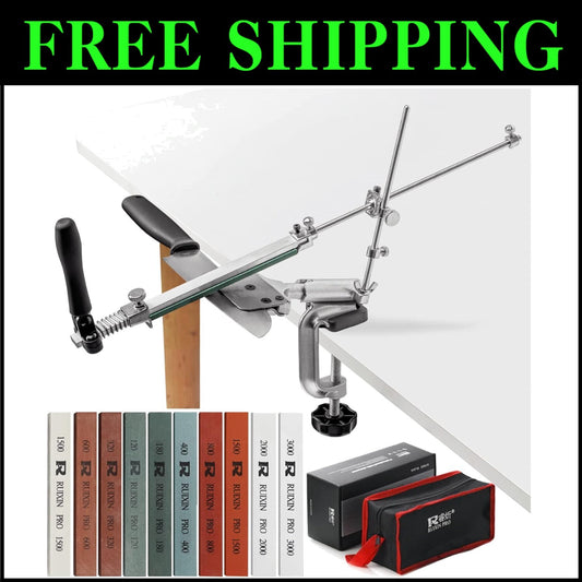 Versatile Knife Sharpening Kit - Perfect for Chefs with 10 Quality Whetstones