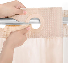 Load image into Gallery viewer, Stylish 71x74 Dotted Waffle Weave Shower Curtain with Snap-in Liner, Indoor Use