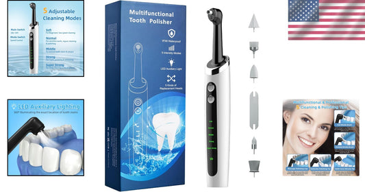 Advanced Dental Cleaning Kit: Electric Polisher with LED Light & Travel Friendly