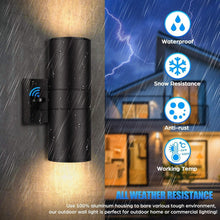Load image into Gallery viewer, Weatherproof 4-Pack Black Up and Down Wall Sconces for Modern Outdoor Spaces