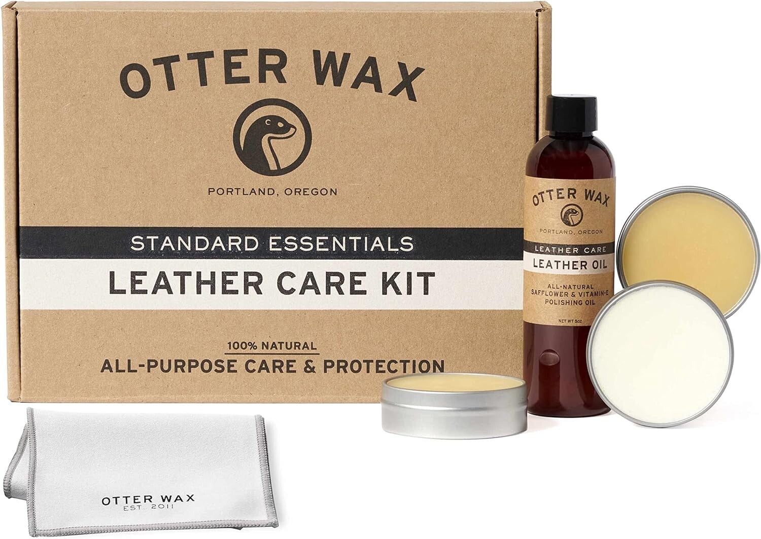All-Natural Leather Maintenance Set with Saddle Soap & Protective Salve