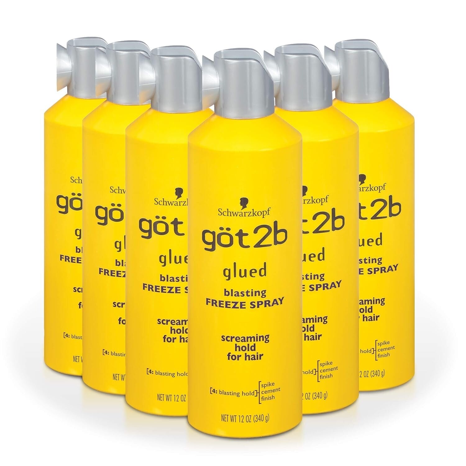 12 oz Glued Blasting Freeze Hairspray Set - Firm Hold, Perfect for Spikes