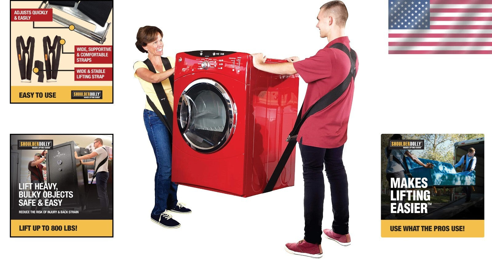 Ergonomic 2-Person Lifting Straps - Effortlessly Move Heavy Furniture (800 lbs)