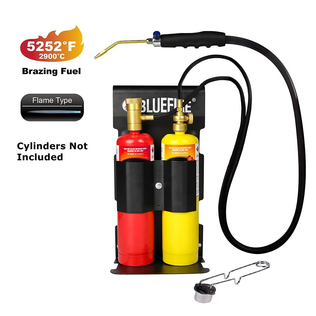Heavy-Duty Oxypropane Cutting Torch Kit with Flint Lighter - Offers 5252°F Heat
