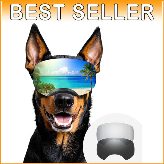Adjustable UV400 Dog Sunglasses for Medium to Large Breeds - Windproof & Stylish