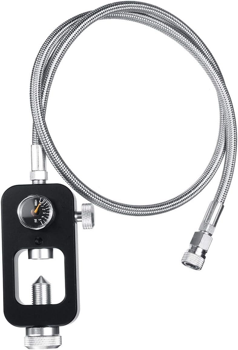 Durable DIN Valve Scuba Tank Adapter - 36 Inch Stainless Steel Hose Included