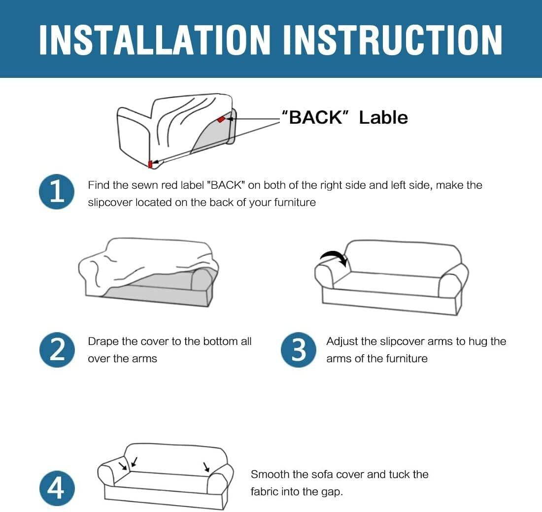 Extra Wide Velvet Sofa Covers (89"-97") - Non-Slip & Comfort Design in Gray