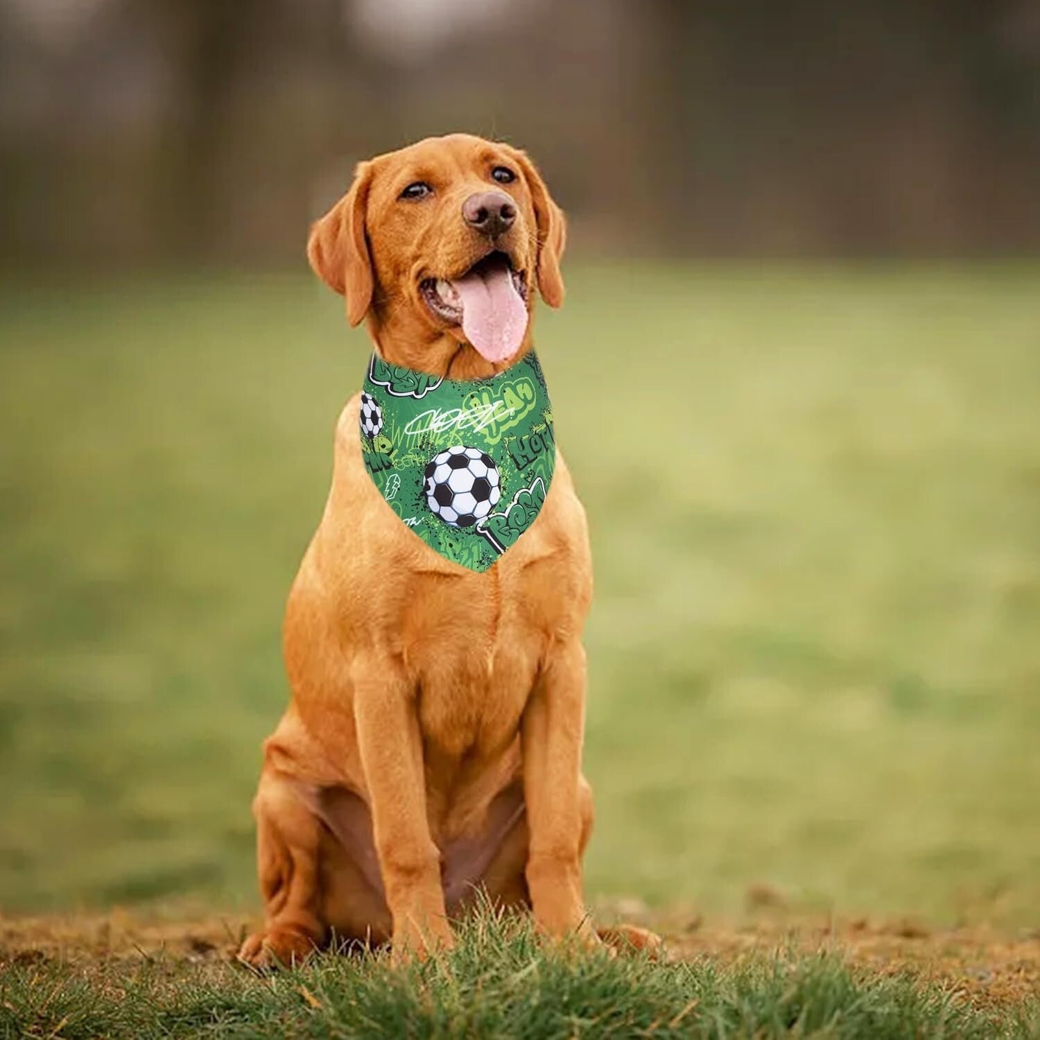 50PCS Sports-Themed Dog Bandanas for Large Breeds - Comfortable & Stylish