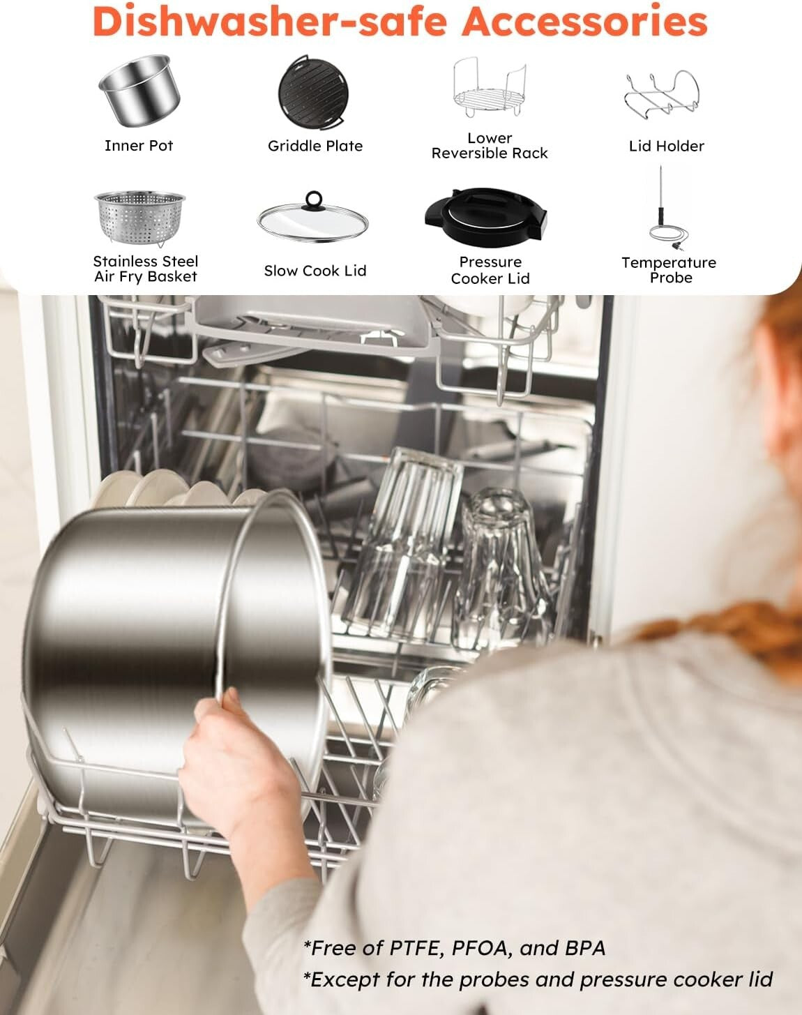 Multifunctional Electric Cooker: 450 Settings, 6qt Pressure & Air Fryer Combo