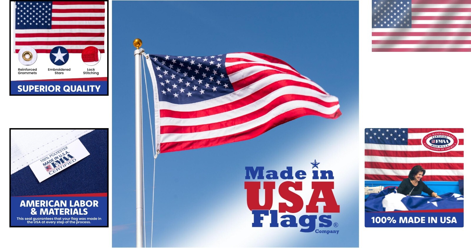 6x10 American Flag – Premium PolyMax Polyester for Indoor/Outdoor Display