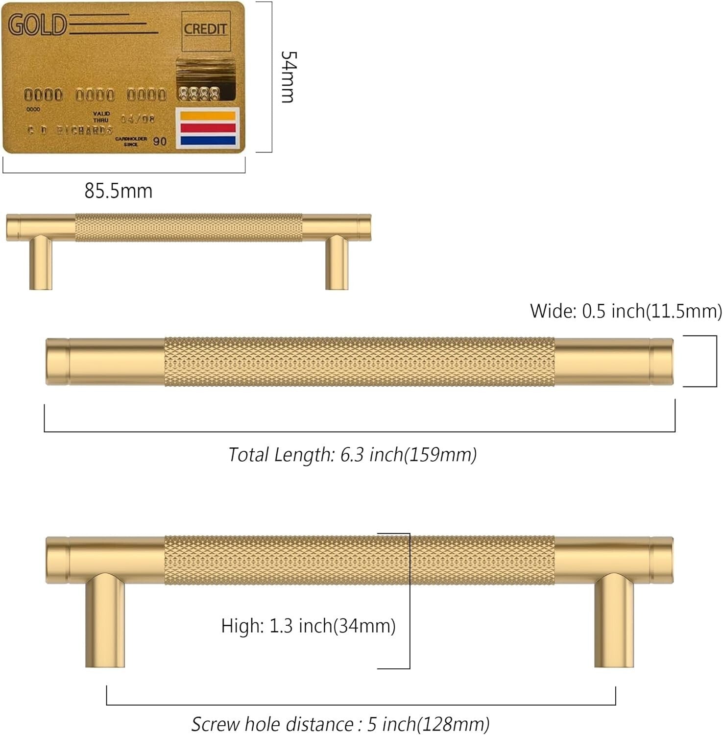 Champagne Bronze 5-Inch Drawer Pulls for Kitchens - 10 Pack Stylish Hardware