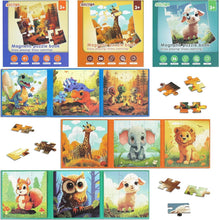 Load image into Gallery viewer, Magnetic Dinosaur Puzzles for Children 3-8 – Perfect for Road Trip Entertainment