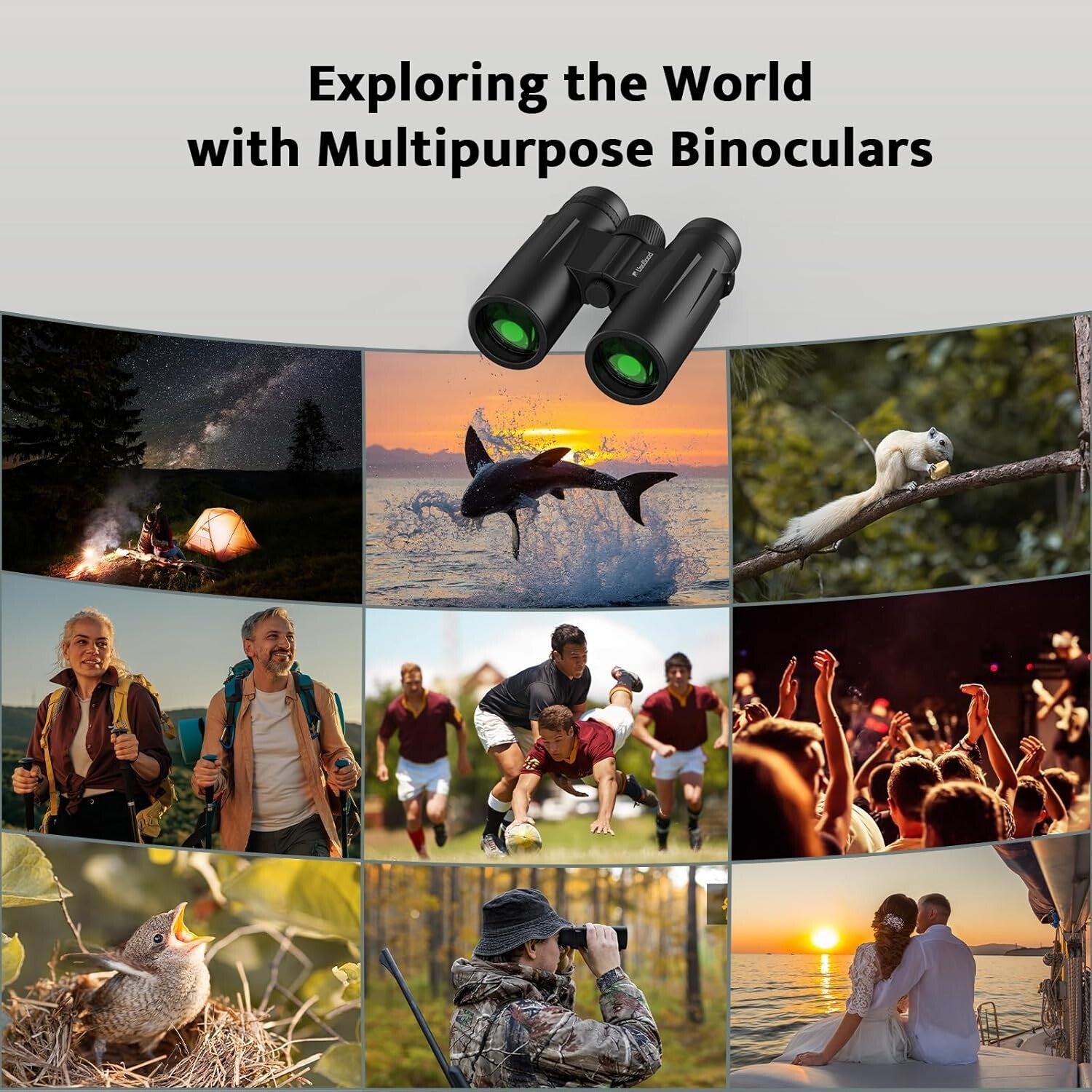 Advanced 12x42 Binoculars for Adults - Waterproof with High Clarity and Tripod