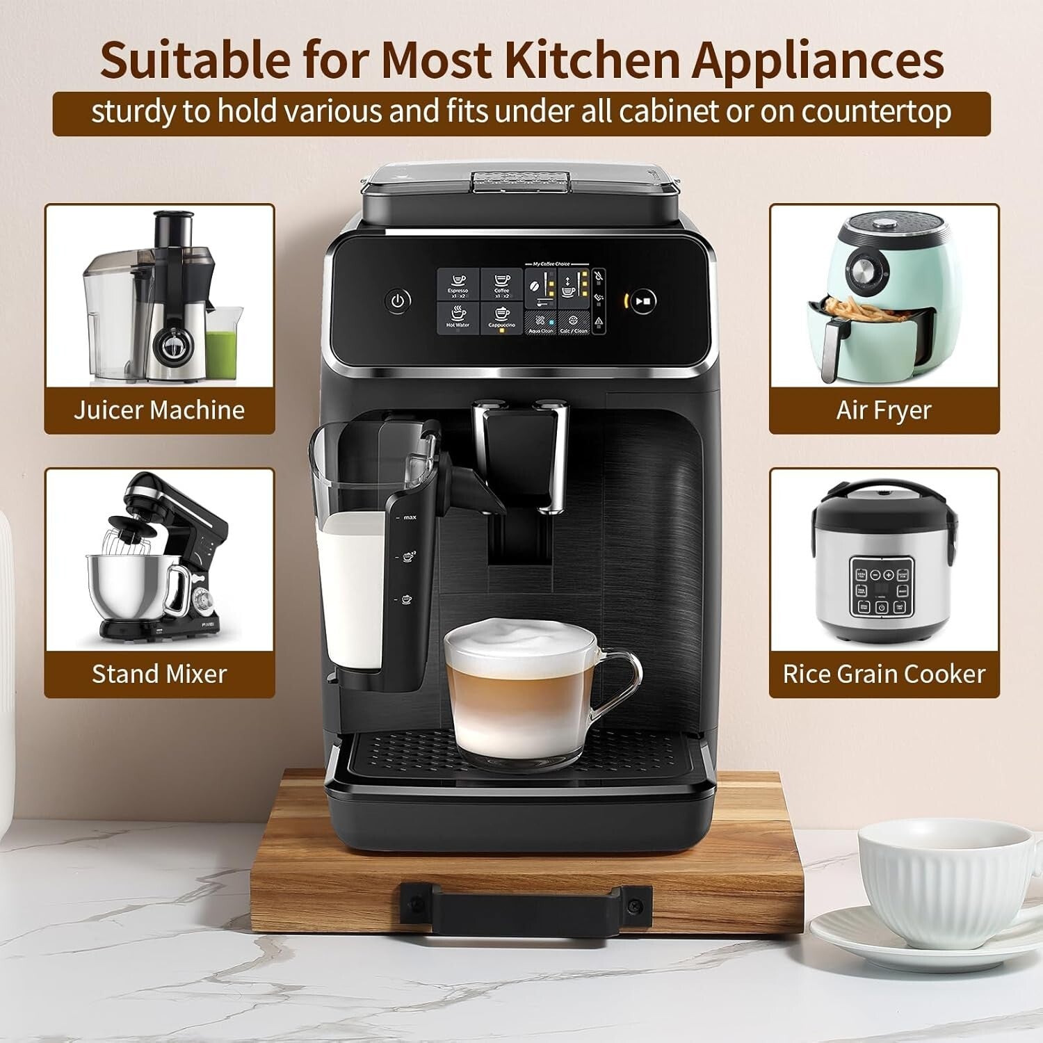 Effortless Acacia Wood Sliding Tray: Organize Your Kitchen Countertop Like a Pro