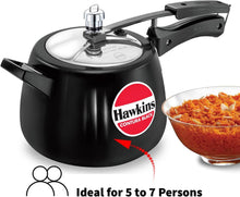 Load image into Gallery viewer, 4L Hard Anodized Black Pressure Cooker - Modern Design for Fast Cooking