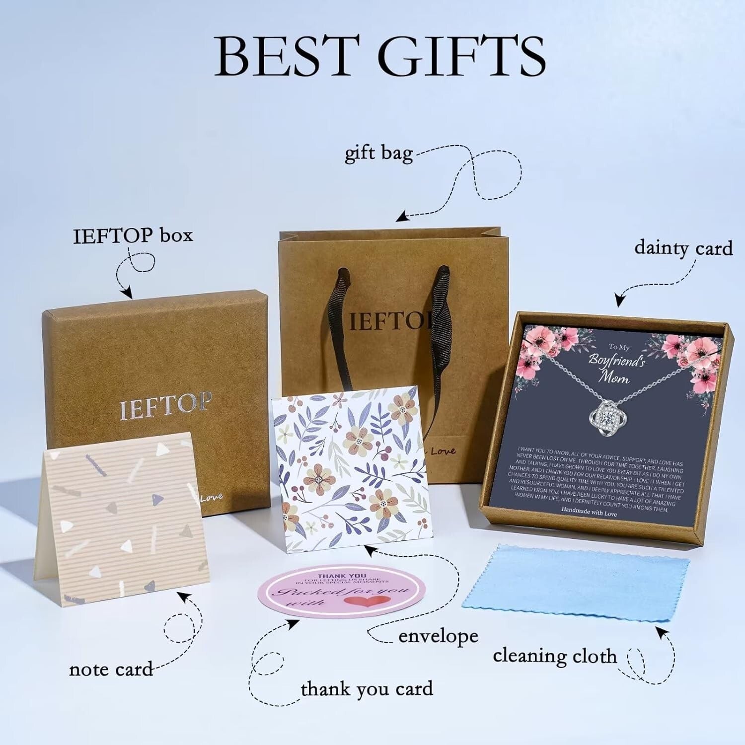 Dainty Love Knot Necklace in 14K White Gold - Perfect for Mother’s Day Gifts