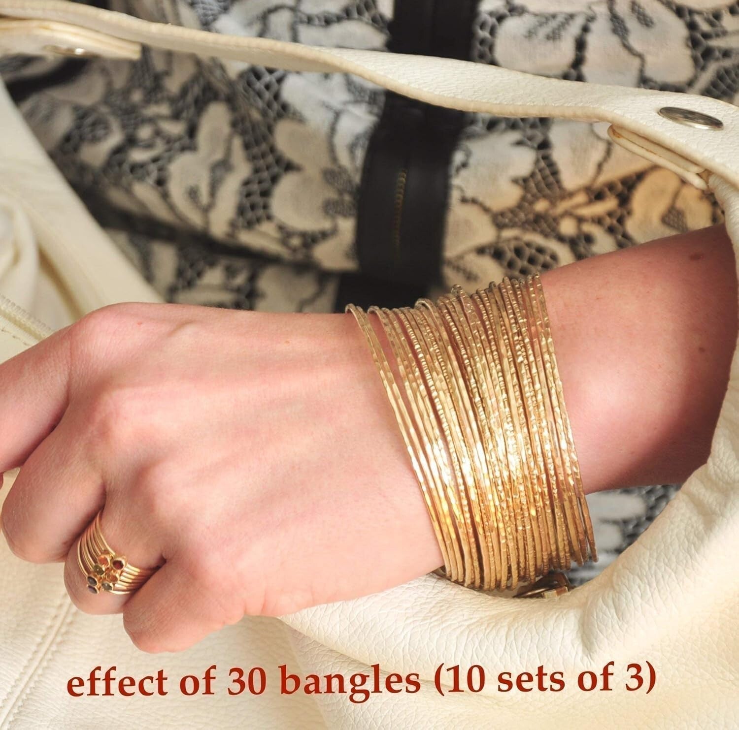 Customizable 14k Gold Filled Stacking Bangles Set - Handmade in Portland