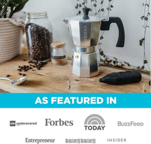 Load image into Gallery viewer, Premium Milano Moka Pot Stovetop Espresso Coffee Maker - 6 Cups, Silver Finish