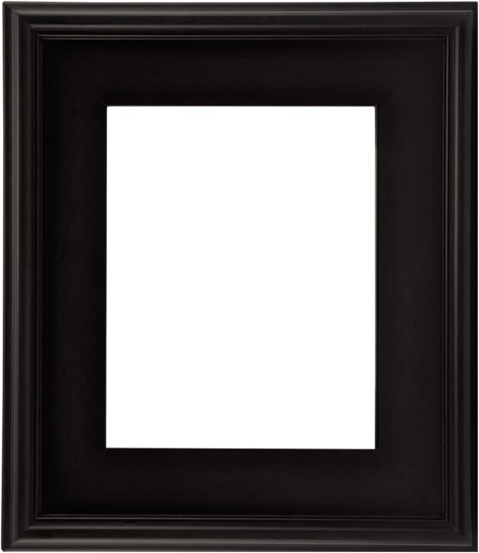 6x6 Plein Air Black Wooden Picture Frame for Art and Photos - Modern Style