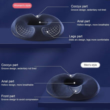 Load image into Gallery viewer, Breathable Large Donut Pillow for Tailbone &amp; Pregnancy Pain - 17.4" Navy Cushion