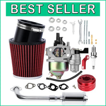 Load image into Gallery viewer, 212cc Racing Carburetor and Exhaust Pipe Kit for Enhanced Mini Bike Performance